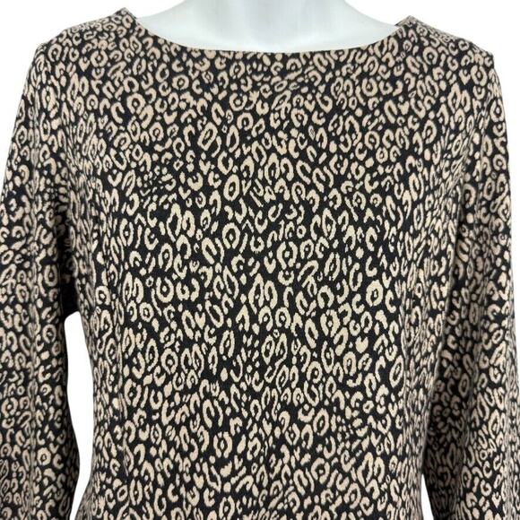Chicos So Slimming Womens Leopard Print Stretch Sheath Knit Dress sz 0.5 / S / 6 - Picture 5 of 16